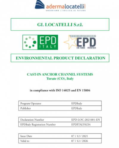 epd certification anchor channels